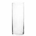 Red Pomegranate Collection 9 in. Verre Glass Cylinder Vase 1100-0